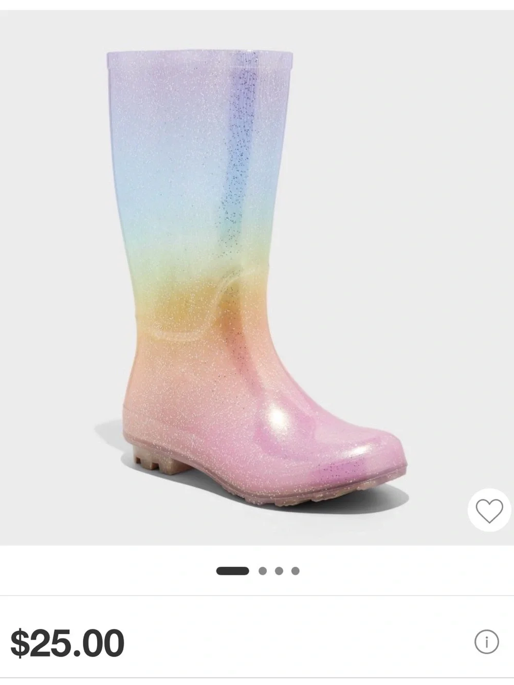 Cat & Jack Iridescent Kids Rain Boots